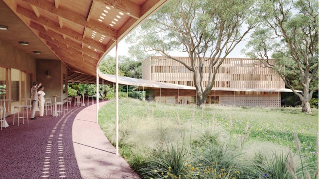 Exterior garden view - The design by RICHTER MUSIKOWSKI Architekten, Berlin, and lahznimmo architects with Spackman Mossop Michaels, both Sydney, impressed the jury and was awarded first prize. Photo: @ RICHTER MUSIKOWSKI Architekten PartGmbB | Berlin