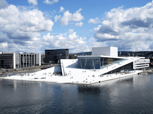 Norwegian National Opera and Ballet in Oslo, designed by Snohetta office and awarded in 2009
